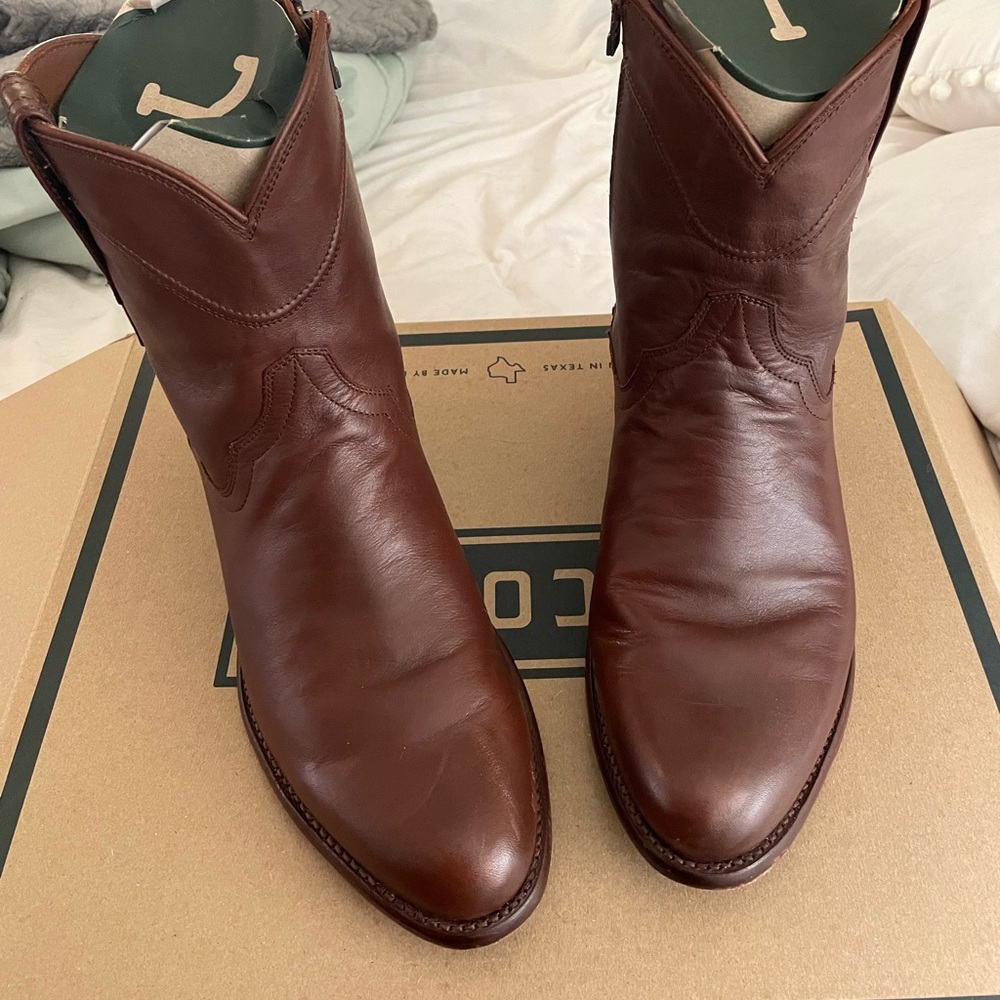 Men’s Tacovas Brown Leather Ankle Boots, size 10.5 nearly new